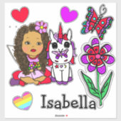 Met de hand getekende etnische afkomst, eenduidige sticker (Vel)