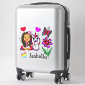 Met de hand getekende etnische afkomst, eenduidige sticker (Koffer)