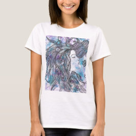Met de hand getekende Feminine Bella canvas bovena T-shirt