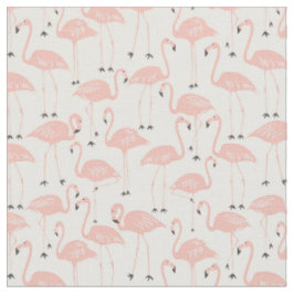 Met de Hand Getekende Flamingo | Tropische Naaien Stof