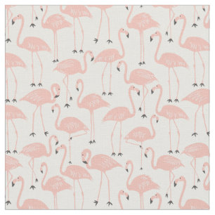 Met de Hand Getekende Flamingo Tropische Naaien Stof