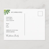 Met de Hand Getekende Flamingo's We verhuisden naa Aankondigingskaart (Achterkant)