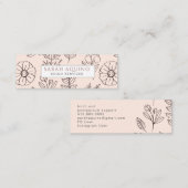 Met de hand getekende Floral Peach Doula Birth Ser Mini Visitekaartje (Voorkant / Achterkant)