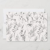 Met de hand getekende florale behalve de datum save the date (Achterkant)