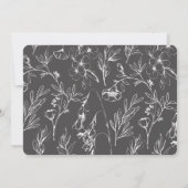 Met de hand getekende florale behalve de datum save the date (Achterkant)