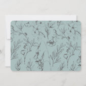 Met de hand getekende florale behalve de datum save the date (Achterkant)