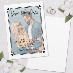 Met de Hand Getekende Foto Unieke Fantasievolle Hu Save The Date