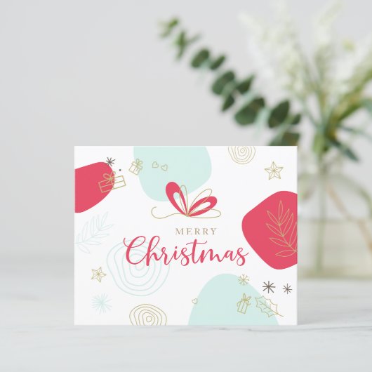 Met de hand getekende foto's, kerst en elegante ke (Staand voorkant)