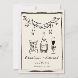 Met de hand getekende funky handschrift save the d date