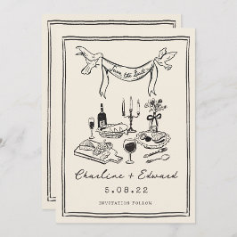 Met de hand getekende funky handschrift save the d date