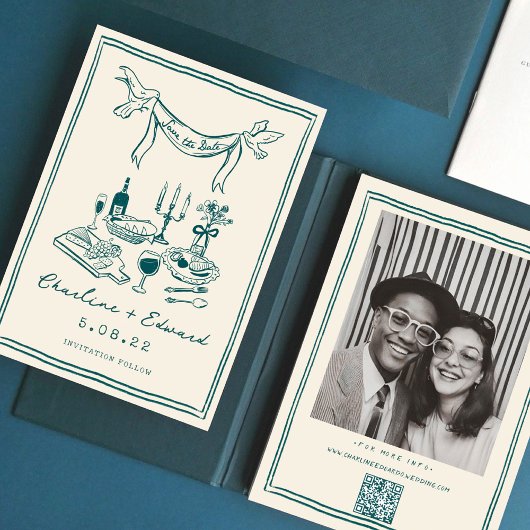 Met de hand getekende funky handschrift save the d date
