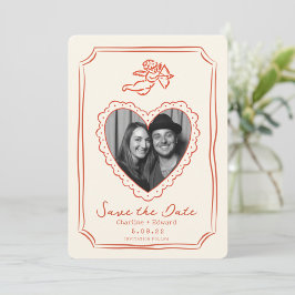 Met de hand getekende funky handschrift save the d date