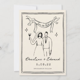 Met de hand getekende funky handschrift save the d date