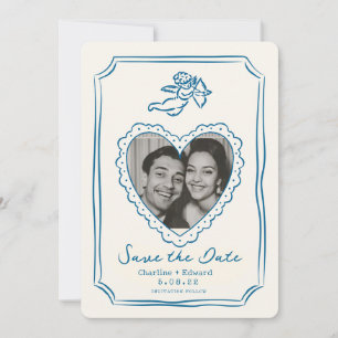 Met de hand getekende funky handschrift save the d date