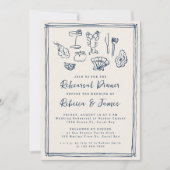 Met de hand getekende funky nautische strand bruil kaart (Voorkant)