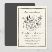 Met de hand getekende funky tekening repetitiedine kaart (Voorkant / Achterkant)