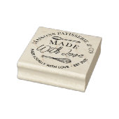 Met de hand getekende garde lepel Made With Love B Rubberstempel (Stempel)