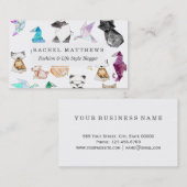 Met de hand getekende Geometrische Papierorigamidi Visitekaartje (Voorkant / Achterkant)