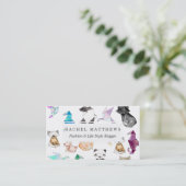 Met de hand getekende Geometrische Papierorigamidi Visitekaartje (Staand voorkant)