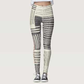 Met de hand getekende geometrische strepen, naadlo leggings