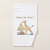 Met de Hand Getekende Giraffe Kerstboom Kunst Bad Handdoek (Handdoek)
