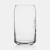 Met de Hand Getekende Glas Can met Madeliefjes Blo (Rechts)