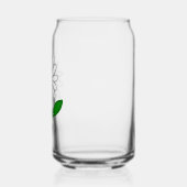 Met de Hand Getekende Glas Can met Madeliefjes Blo (Links)