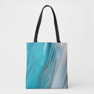 Met de hand getekende gouache schilderij. Abstract Tote Bag