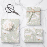Met de hand getekende goudbloemen Schets Pattern E Inpakpapier Vel<br><div class="desc">Wilde bloemen patroonstaal groen verpakkingspapier</div>