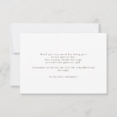 Met de hand getekende gouden wilde bloemen Elegant Bedankkaart (Achterkant)