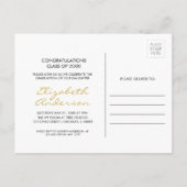 Met de hand getekende graafkap & foto-partaar Brie Uitnodiging Briefkaart (Achterkant)