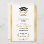 Met de Hand Getekende Gradiënt Afstudeerfeest Uitn Kaart (Voorkant)