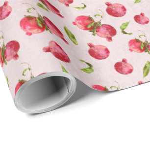 Met de hand getekende granaatappel botanische illu cadeaupapier