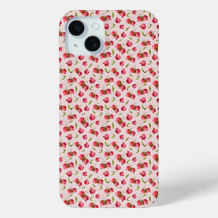 Met de hand getekende granaatappel botanische illu iPhone 15 mini hoesje