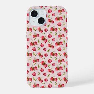 Met de hand getekende granaatappel botanische illu iPhone 15 case