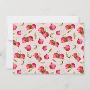 Met de hand getekende granaatappel botanische illu save the date