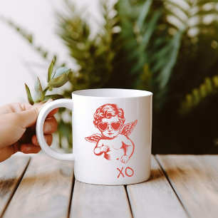 Met de hand getekende grappige romantische Cupido  Mok