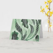 Met de Hand Getekende Groene Botanische Specialist Kaart (Gele Bloem)