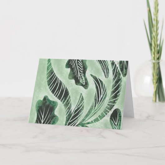 Met de Hand Getekende Groene Botanische Specialist Kaart (Voorkant)