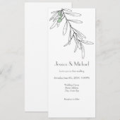 Met de hand getekende groene olijven bladeren kaart (Voorkant / Achterkant)