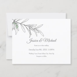 Met de hand getekende groene olijven bladeren kaart