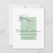 Met de hand getekende groene olijven bladeren kaart (Voorkant)