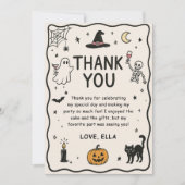 Met de hand getekende Halloween bedankkaart (Voorkant)