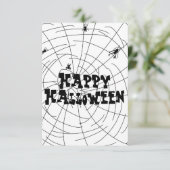 Met de hand getekende Halloween spinnenwebben Kaart (Staand voorkant)