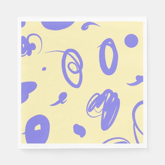 Met de hand getekende, handgemaakte, gekromde lijn servet (Voorkant)