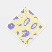 Met de hand getekende, handgemaakte, gekromde lijn servet (Hoek)