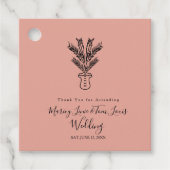 Met de hand getekende handpalm Kraft Bedankjes Labels (Voorkant)