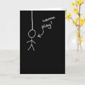 met de hand getekende "hangman"-kaart kaart (Gele Bloem)