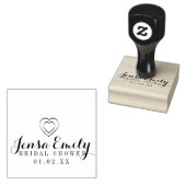 Met de hand getekende hart bruiloftsshower favorie rubberstempel (Gestempeld)