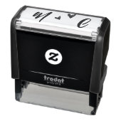 Met de hand getekende hart naam initials zelfinktende stempel (Product)